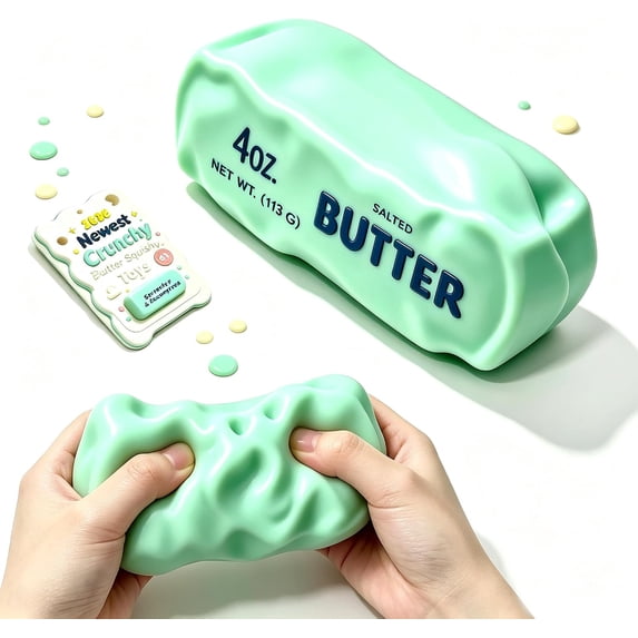 Crunchy Butter Squishy,ASMR Crunchy Squishy Fidget Toys,Sensory Toys ...