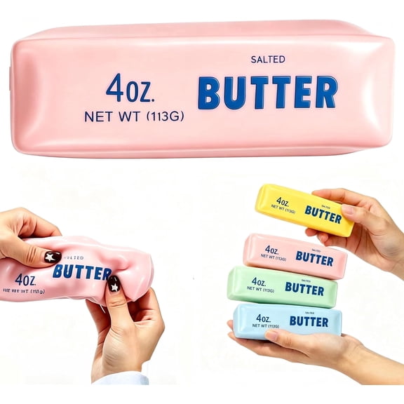 Crunchy Butter Squishy Asmr Bead Filled, Slow Rising Squeeze, 4oz Squeeze Stress Butter Stick Squishies Slow Rising Squeeze Portable Rebound Calming Anxiety Relief Tool for Adults