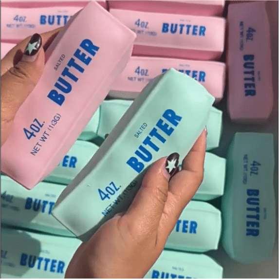Crunchy Butter Squishy Asmr Bead Filled, Slow Rising Squeeze | 4oz Squeeze Stress Butter Stick Squishies Slow Rising Squeeze Portable Rebound Calming Anxiety Relief Tool for Adults