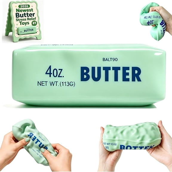Crunchy Butter Squishy Colorful Moldable Butter Squishy Fidget Toy (1, Mint Style 1pcs)
