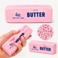 thumbnail image 1 of Crunchy Butter Squishy, Soft Squeeze Sensory Fidget Toy with Crunchy ASMR Texture, Butter Stick Stress Relief Toy, Fun Novelty Gift for Kids Teens and Adults(Pink), 1 of 9