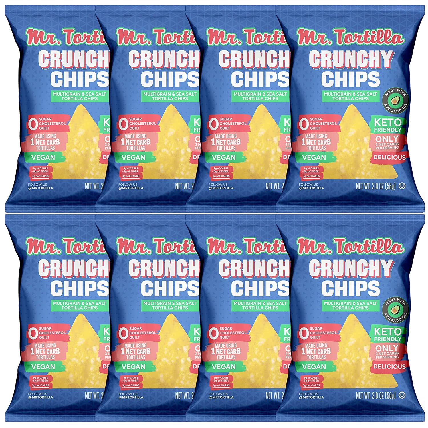 Crunchy Chips Multigrain Sea Salt KetoFriendly Snack Chips 3 Net