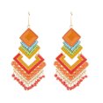 thumbnail image 1 of Crunchy Fashion Bollywood Indian Jewelry Stylish Party Wear Multicolor Boho Beaded Dangle Earrings for Women, 1 of 1