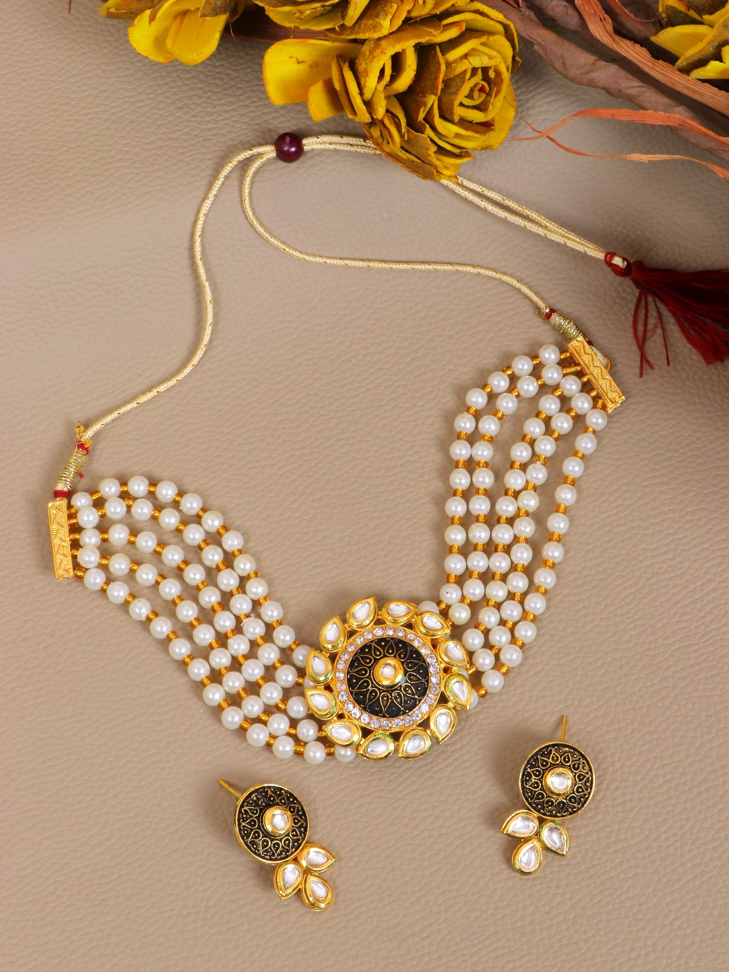 Golden Brass Rose Gold Jewellery Set, Size: Delicate at Rs 600/set in  Ahmedabad
