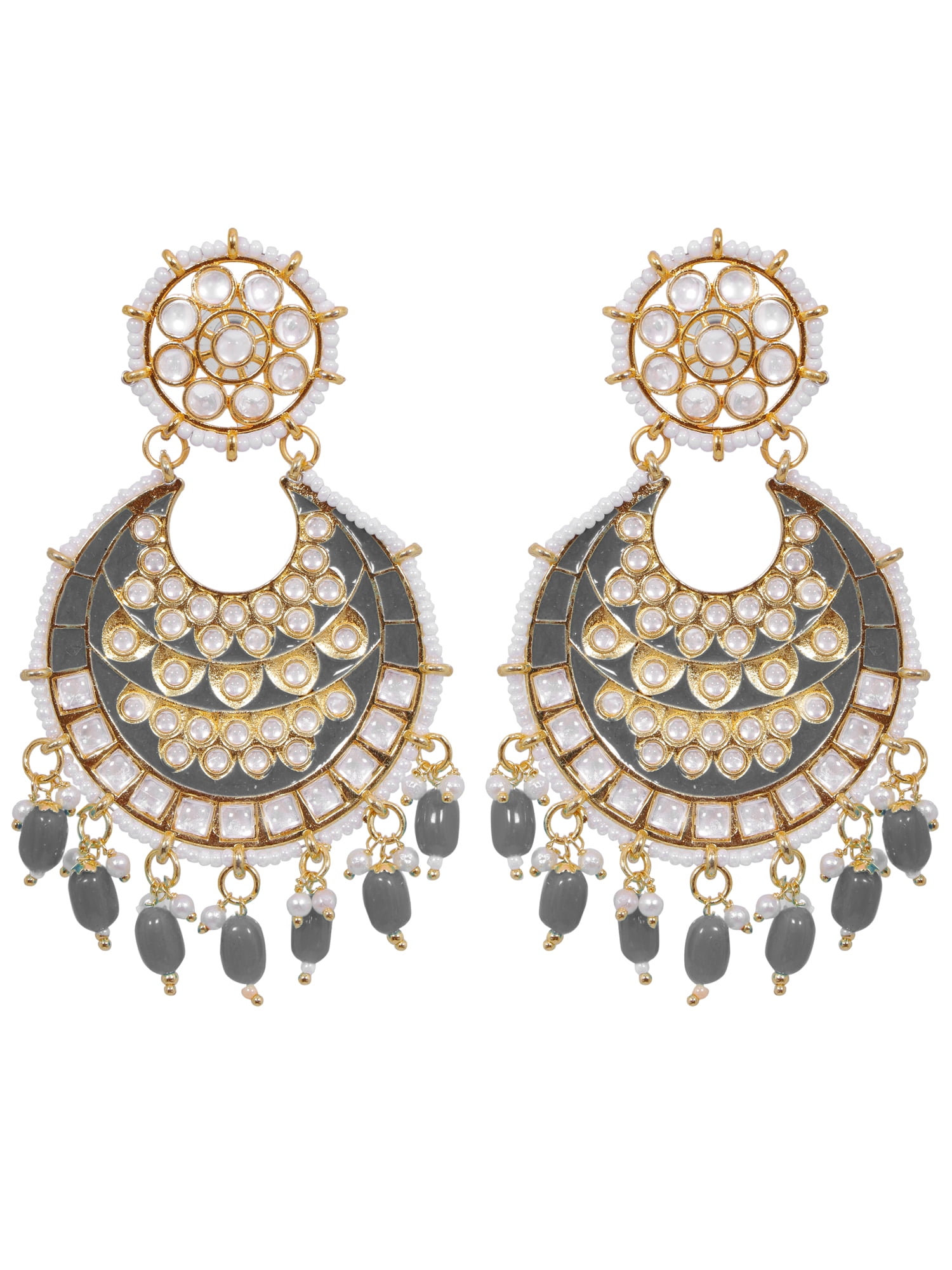 Crunchy Fashion Designer Gold-Plated Nylon Thread Balls Big Hoop Earrings |  eBay