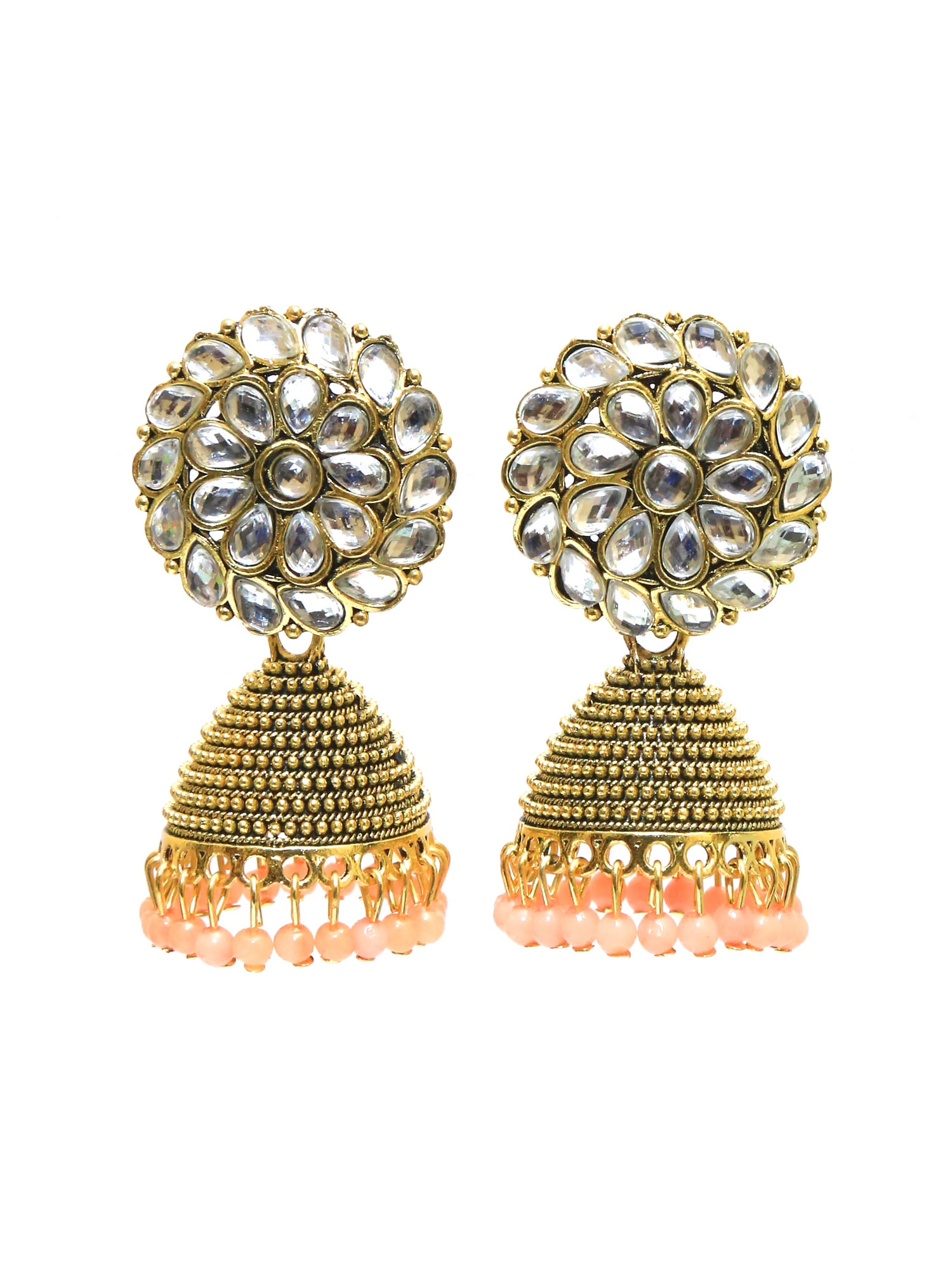 Buy CRUNCHY FASHION Gold-Plated Drops and Danglers Earrings for Women -  Gold Online at Best Prices in India - JioMart.