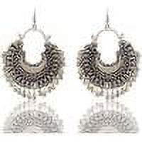 Crunchy Fashion Oxidized Silver Bollywood Traditional Indian Bohemian Boho Vintage Antique Ethnic Gypsy Tribal Afgani jewelry Earrings for Women