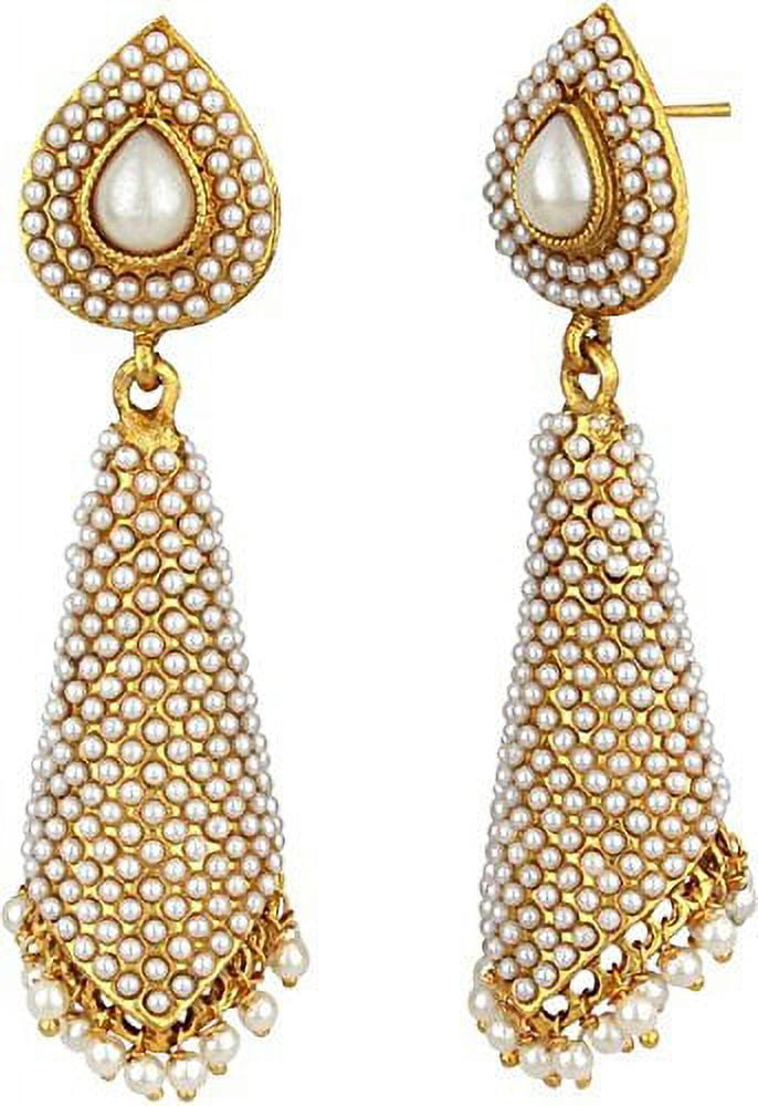 fcity.in - Fashion Theme Red Jhumke Traditional Earring Designer Jhumka  Earrings