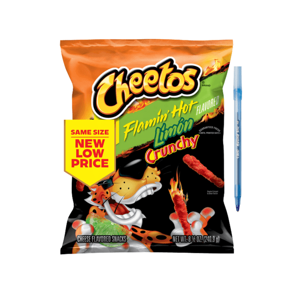 Crunchy Flamin Hot Limon Cheese Flavored Snacks 8.5 oz