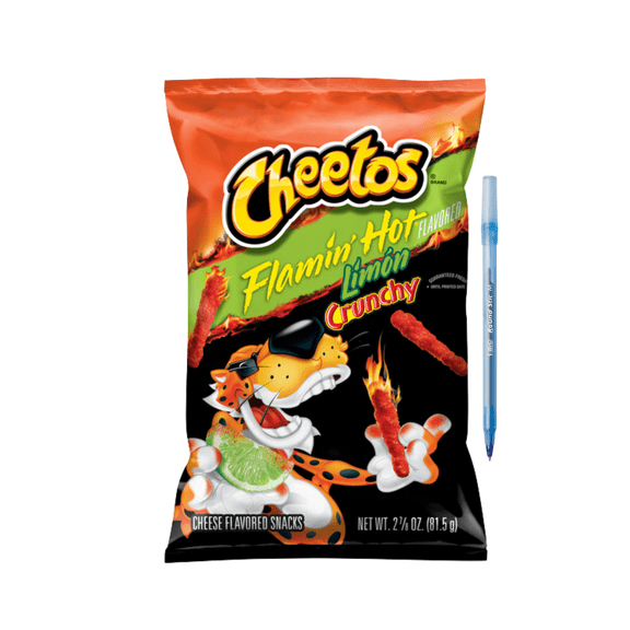 Crunchy Flamin' Hot Limon Flavored Cheese Flavored Snacks 2.87 oz