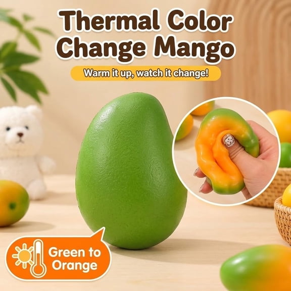 Crunchy Mango Squishy, Crunchy Squishy Fidget Squishy, Slow Rise Squishies Squishy Fidget Toys, Taba Squishy Stress Relief Toy for Adults Kids