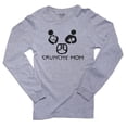 thumbnail image 1 of Crunchy Mom - Nursing Breast Feeding Support Men's Long Sleeve Grey T-Shirt, 1 of 2