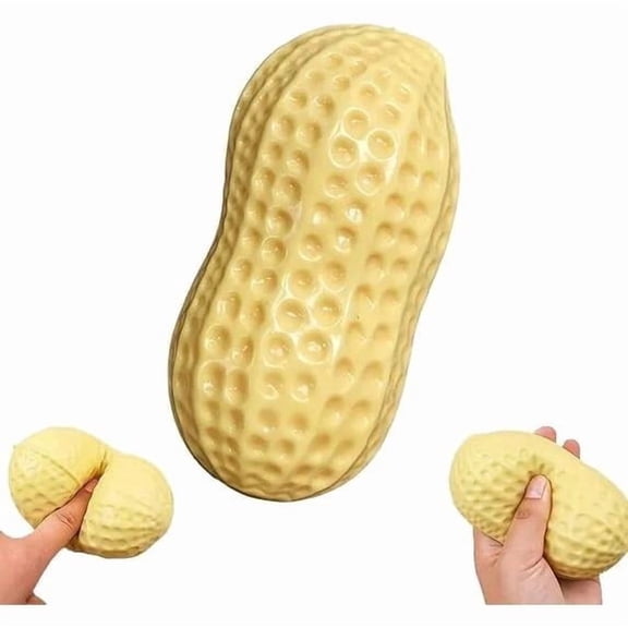 Crunchy Peanut Squishy Stress Ball, Crunchy Tactile Feel Sensory Fidget Squeeze Toy for Adults, Ideal Desk Fidget Accessory for Anxiety Relief, Sensory Play and Daily Stress Reduction