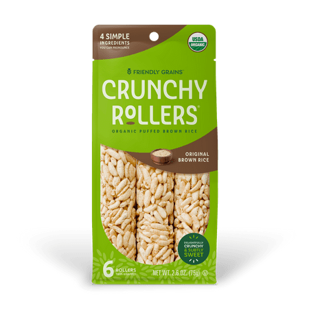 Bamboo Lane Crunchy Rice Rollers, Original Brown Rice, 6 Ct