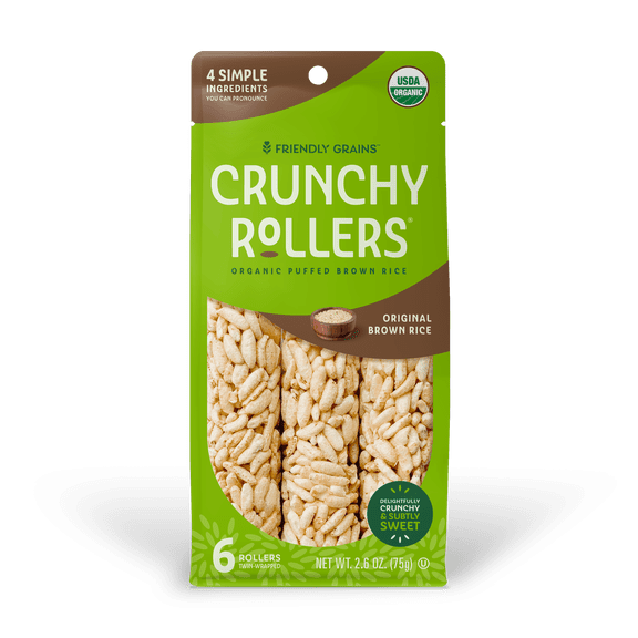 Bamboo Lane Crunchy Rice Rollers, Original Brown Rice, 6 Ct