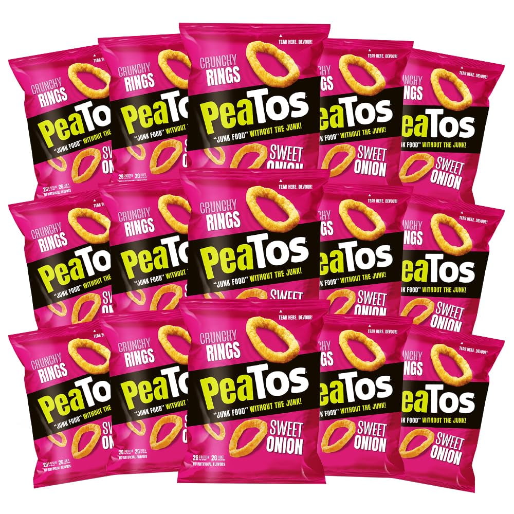 Crunchy Rings, Snack GP27 Packs (4g Protein, 3g Fiber) [Sweet Onion