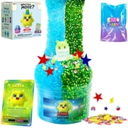 Crunchy Slime Kit for Kids Galaxy Slime (Blue Bingsu & Green Jelly), ASMR Slime Making Kit & Scented, Blind Bag Charm + Mix-Ins, Christmas Gift for Boys & Girls
