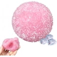 thumbnail image 1 of Crunchy Slushy Squishy Ball, Frost Textured Ice Skin Stress Relief Fidget Toy, Soft Sensory Squishies for Anxiety Relief, Cute Handmade Squeeze Toy for Kids Adults Party Supply Gift, Pink, 1 of 8