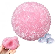 Crunchy Slushy Squishy Ball, Frost Textured Ice Skin Stress Relief Fidget Toy, Soft Sensory Squishies for Anxiety Relief, Cute Handmade Squeeze Toy for Kids Adu
