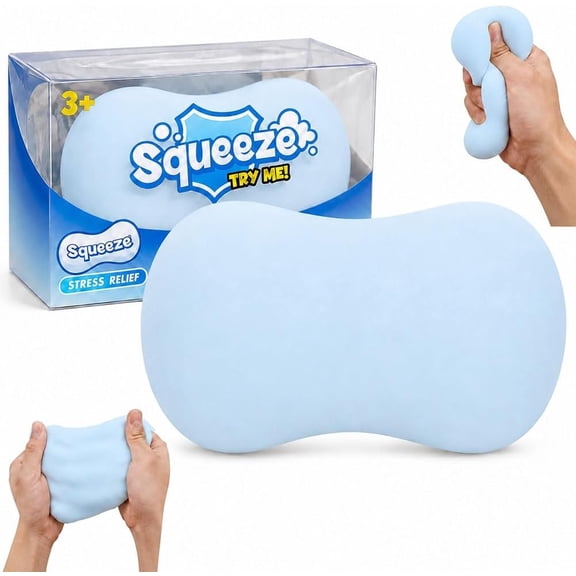Squeeze Crunchy Soap Squishy Toys, Fun Realistic Stress Ball Fidget, Sensory Gag Gift &Party Favours, Age3+ (Blue)