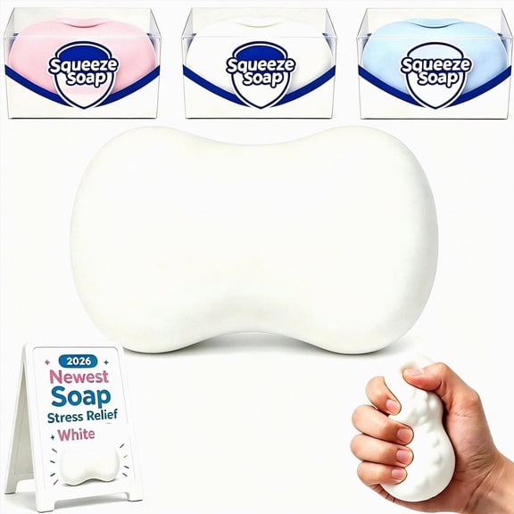 Crunchy Soap Squishy Stress Ball ASMR Feel, Tactile Sensory Fidget Squeeze Toy for Adults Novelty Desk Play Relaxation