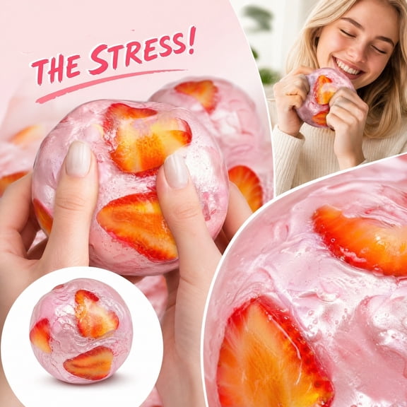 Crunchy Squishy Crunchy Bead Filled Sensory Fidget Squeeze Toy ASMR Crisp Crunch Experience Slow Rising Rebound Moldable Squishies Stress Relief Travel & Classroom Gift,A