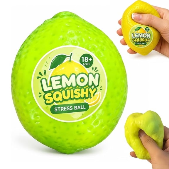 Crunchy Squishy Lemon Slow Rising Squishy Toys Lemon Squeeze Toys Lemon Squishy ASMR Crunchy Lemon Color Changing Stress Crispy Ball Fidget Toy Sensory Fidget for Adults Anxiety Relief