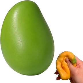Crunchy Squishy Mango Squeeze Stress Ball Smushers Color Changing Fidget Toy with ASMR Crisp Sound High Elastic Decompression Toy for Anxiety Relief Funny Gift
