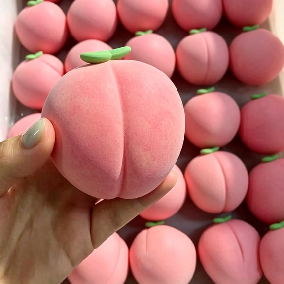 Crunchy Squishy Peach Fidget Toy, Realistic Fruit Peach Stress Relief Squeeze Toy, ASMR Crinkly Sound Sensory Decompression Toy for Kids Adults, Cute Birthday Party Favor Gift