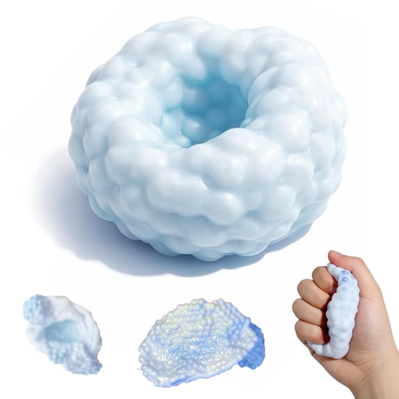 Crunchy Squishy Stress Ball, Crunchy Stress Ball with Beads, ASMR Smoothie Squeeze Toy, Anxiety Relief Fidget Ball for Adults & Kids, Party Favors and Employee Gifts