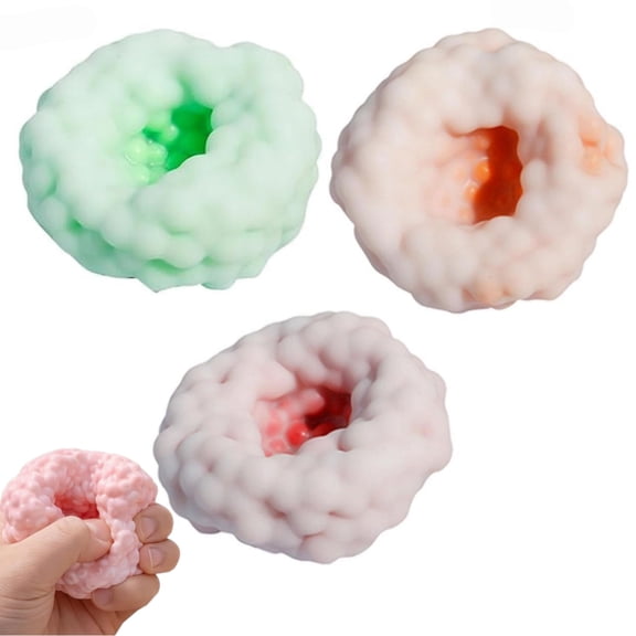 Crunchy Squishy Stress Ball, Ice Skin Crunchy Squishy Balls, Sand Filled Sensory Jelly Squish Gadget with Crunchy Texture for Relaxation