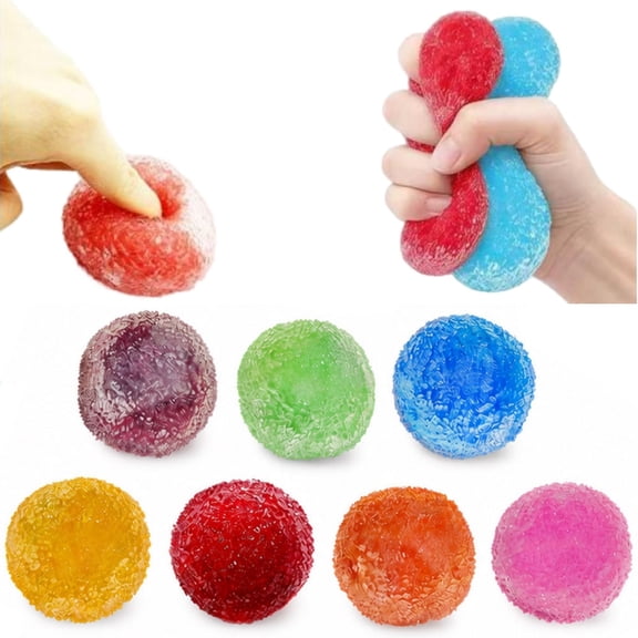 Crunchy Squishy Stress Ball, Moldable Crystal Slush Fidget Squeeze Toy, ASMR Crunch NoiseMaking Sensory Ball, NonSticky 4cm Portable Toy for Teens Kids Adults,1pc