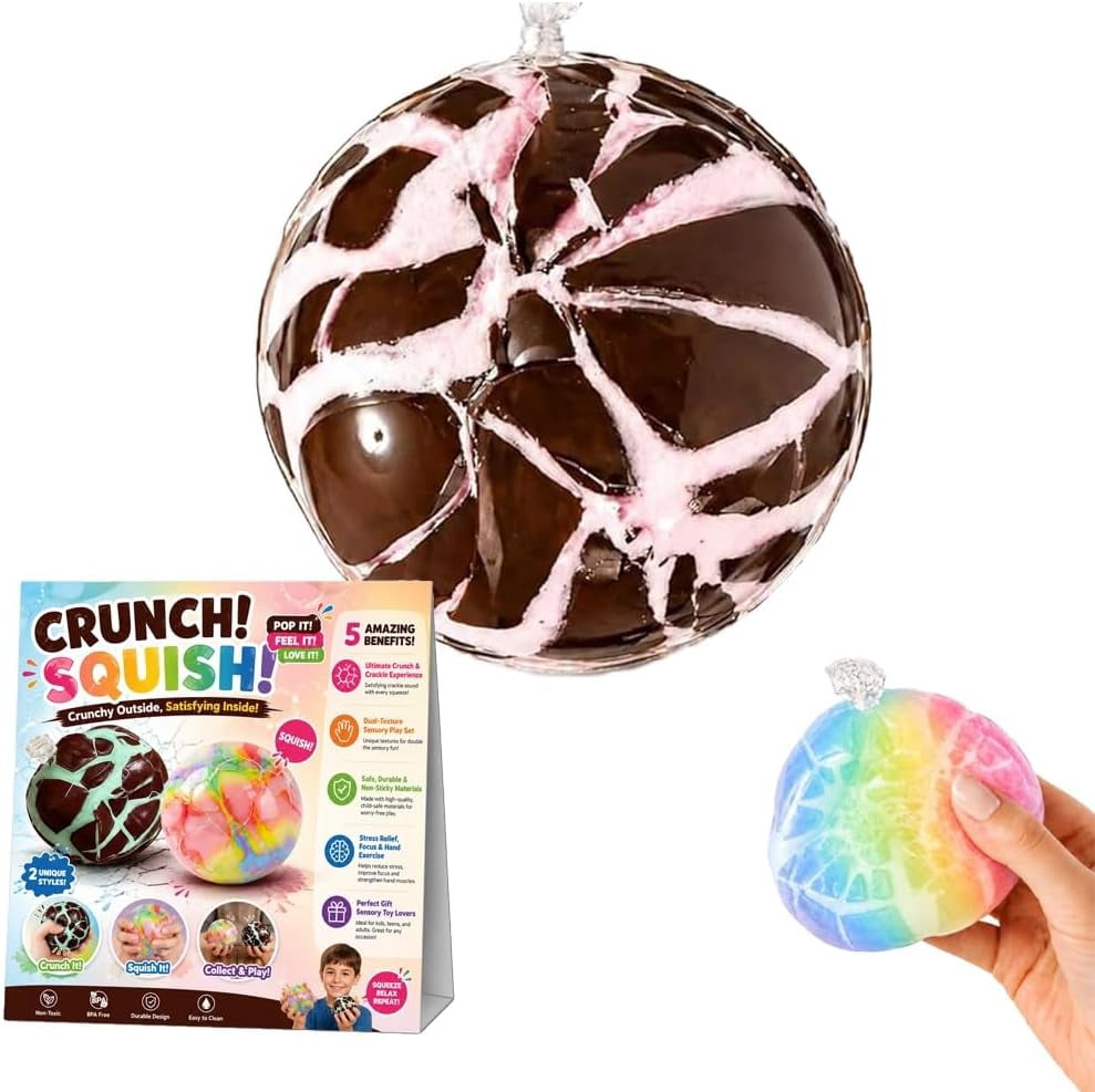 Crunchy Squishy Wax Cracking Squishy Super Relaxing Crispy Handmade Ball, Crunchy Toys, Squeeze and Enjoy, Slow Rising Squeeze Stress Ball for Anxiety, Relief and Focus(Style-2)