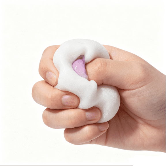 Crunchy Stress Ball with Ice Skin Feel, Soft Stretchy Bead Squeeze Toy for Tension & Anxiety Relief, Shapeable Durable Fidget for Office Desk Use, 1PC