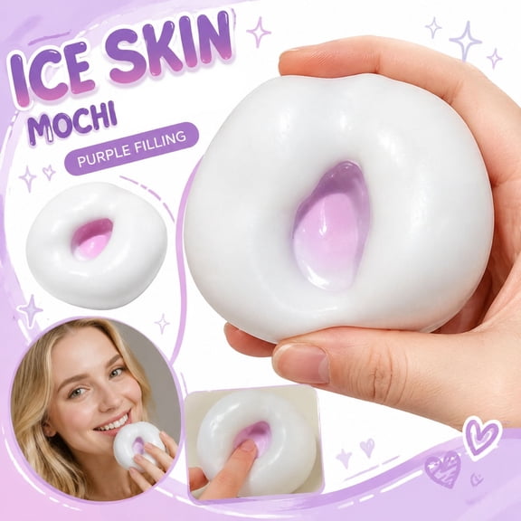 Crunchy Stress Ball with Ice Skin Texture, Moldable Bead Squeeze Toy for Adult Stress Relief, Soft Stretchy Durable Sensory Fidget for Office Relaxation