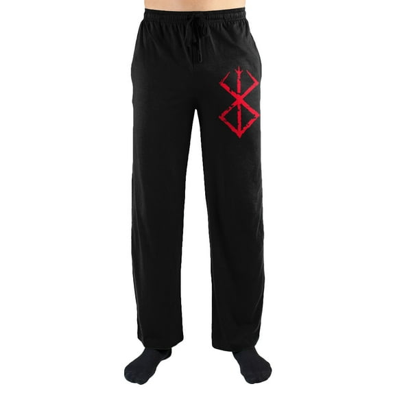 Crunchyroll Berserk Anime Logo Print Men's Sleepwear Sleep Pajama Pants-Large