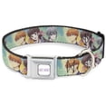 thumbnail image 1 of Crunchyroll Pet Collar, Dog Collar Metal Seatbelt Buckle, Fruits Basket Kyo Tohru Yuki Group Pose Greens Blues, 13 to 17 Inches 1.5 Inch Wide, 1 of 8