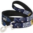 thumbnail image 1 of Crunchyroll Pet Leash, Dog Leash, Cowboy Bebop Spike Vicious and Faye Pose and Logo Blue Yellow, 6 Feet Long 1.0 Inch Wide, 1 of 6