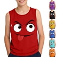 thumbnail image 1 of Crunowin Boys 3d Graphic Tank Tops (3-15), Summer Sleeveless Round Neck Pullover Tops Black 14 Years, 1 of 7