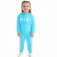 thumbnail image 1 of Crunowin Boys And Girls Cotton Outfit Sets Soft Stretchy Fleece Hoodie and Pants Fall Casual Comfort Wear Light Blue Size 10, 1 of 8