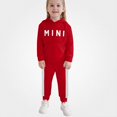 thumbnail image 1 of Crunowin Boys And Girls Cotton Outfit Sets Soft Stretchy Fleece Hoodie and Pants Fall Casual Comfort Wear Red Size 4T, 1 of 8