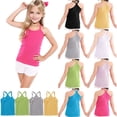 thumbnail image 1 of Crunowin Boys And Girls Cotton Tank Tops, Crossback Y-Strap Soft Stretchy Everyday Solid Color Casual Kids Vest Size 2T Blue, 1 of 7