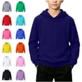 thumbnail image 1 of Crunowin Boys And Girls Hooded Sweatshirt, Round Neck Long Sleeve Lightweight Spring Fall Casual Tops Gray 9-10 T, 1 of 10