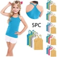 thumbnail image 1 of Crunowin Boys And Girls Summer 5-Pack Tank Tops, Lightweight Cotton Y-Strap Round Neck Casual Kids Vest Size 2T Blue, 1 of 10