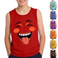 thumbnail image 1 of Crunowin Boys And Girls Summer Tank Tops, Fun Graphic Round Neck Breathable Kids Comfort Vest Size 3T Black, 1 of 7