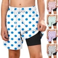 thumbnail image 1 of Crunowin Boys Beach Summer Shorts Polka Dot Quick-Dry Pockets Outdoor Shorts Black Size 9, 1 of 10