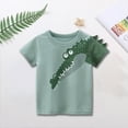 thumbnail image 1 of Crunowin Boys Cotton T-Shirts Soft Summer Short Sleeve, Basic Style Playtime Tops Green Size 4T, 1 of 6