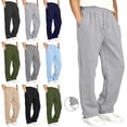 thumbnail image 1 of Crunowin Boys Kids Winter Sport Sweatpants Fleece Lined Elastic Waist with Drawstring Side Pockets Lockable Cuff Army Green Size 9, 1 of 7
