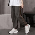 thumbnail image 1 of Crunowin Boys Sport Cargo Pants Lightweight Cuffed Bottom Mosquito Repellent Striped Letter Casual Outdoor Pants Dark Gray Size 13, 1 of 7