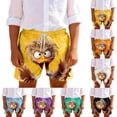 thumbnail image 1 of Crunowin Boys Summer Shorts Cute Graphics Loose Front Pockets Beach Shorts Purple Size 13, 1 of 10